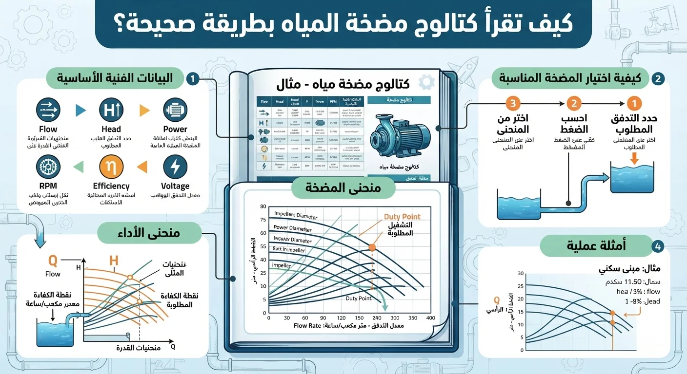 كيف تقرأ كتالوج مضخة المياه بطريقة صحيحة؟