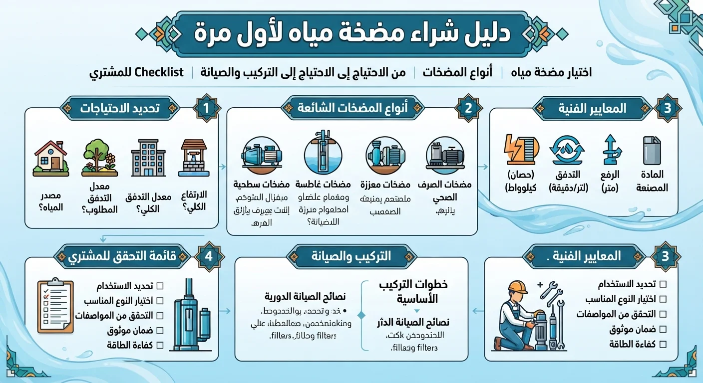 مقدمة كيف تشتري مضخة مياه مناسبة من أول مرة؟
