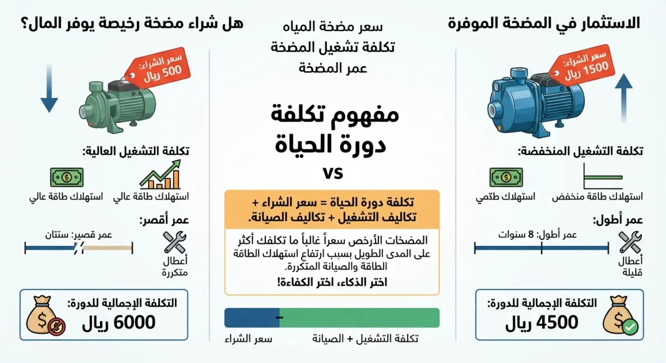 هل شراء مضخة رخيصة يوفر المال؟