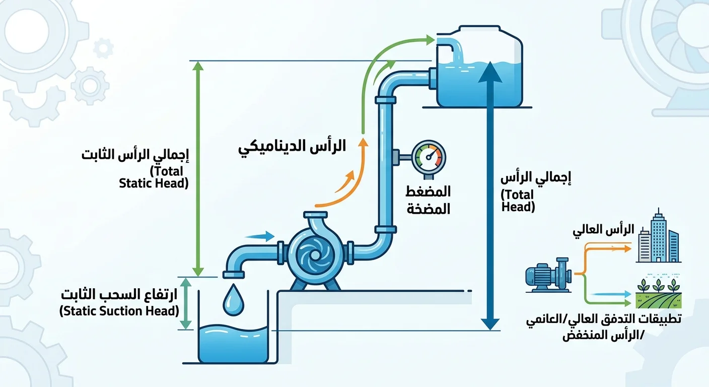 ما هو الـ Head في مضخات المياه؟ شرح مبسط مع أمثلة عملية
